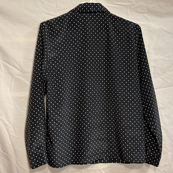 Notations Petite black & white polka dot shirt size MP - Picture 3 of 4